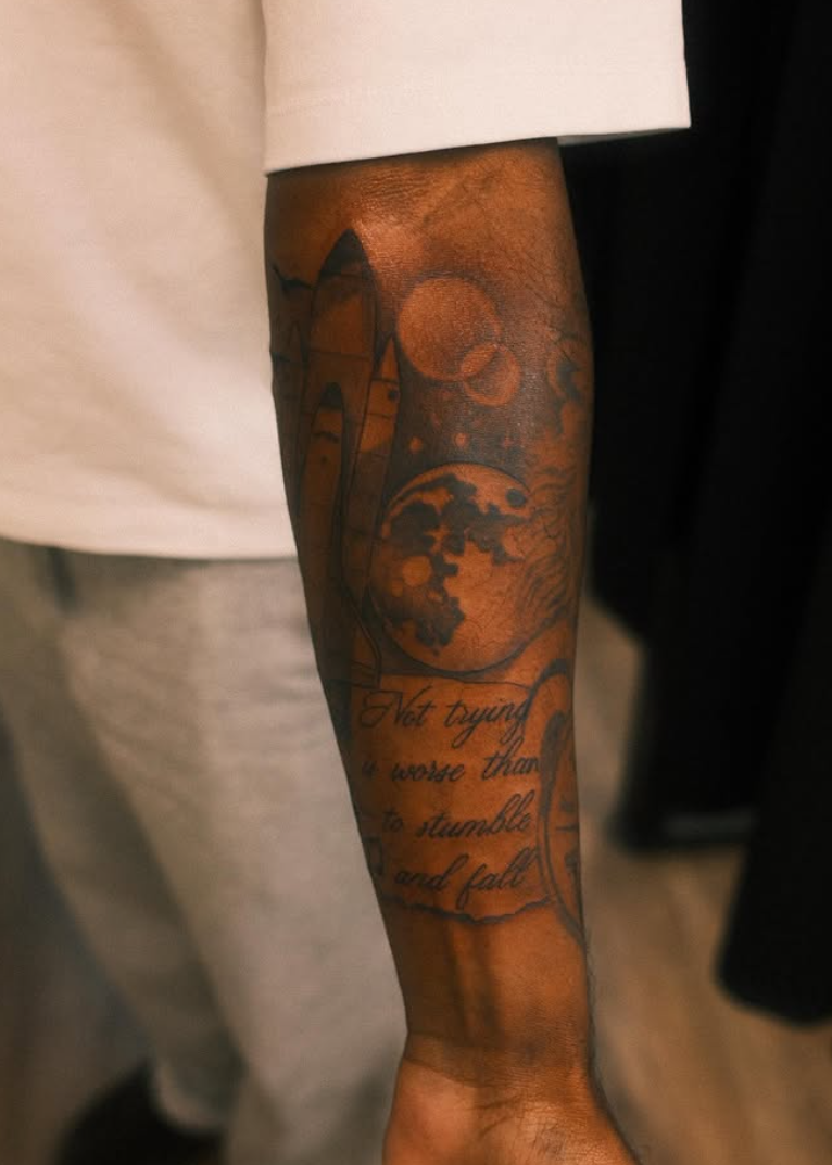 Forearm portrait tattoo